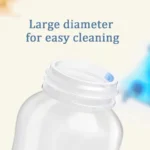 Lightweight and drop-resistant 250ml bottle with cartoon handle and breastmilk silicone nipple, PP bottle for 0-36 babies - Image 4