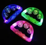 LED Glow Tambourine Noise Maker Club Bar Light Up Handheld Musical Flashing Bells Birthday Shower Gift ni640 - Image 3
