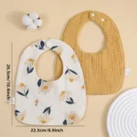Boys and Girls Pure Cotton Candy Muslim Comfortable Saliva bib Solid Lace Saliva Towel Saliva Towel Supplies - Image 6