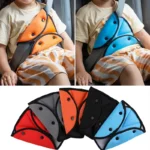 Universal Car Safe Seat Belt Cover Soft Adjustable Triangle Safety Seat Belt Pad Clips Protection for Child Belts amagi