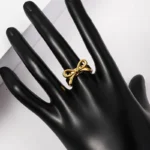Stainless Steel Rings Romantic Bow Tie Adjustable Opening Ring For Women Jewelry Banquet Gift Non-fading High Quality Popular - Image 2