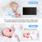 5 Inch Video Monitor With Camera PTZ Zoom Babyphone Cam Security Protection Surveillance Cameras Temperature Sensor Lullaby - Image 6