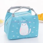 85AE Cartoon Lunch Bag Insulated Thermal Lunch Tote Bag Lunch Box Container Milk Bottle Drinks Holder for Work