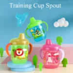 1PC Duckbill Drinking Cup Wide Mouth Cup Learning Drinking Cup with Double Handle for Learning Independent Drinking