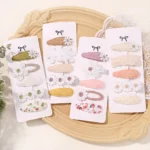 Ins Girls Hair Clips Fabric Hair Clips Children Hair Clips For Infant Gift Daily Wear - Image 2