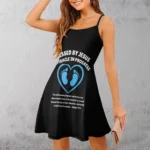 Blessed Miracle Pregnancy Women's Sling Dress Unique Exotic Woman's Dress Funny Novelty Vacations Strappy Dress