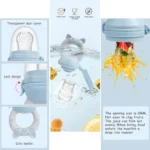 TYRY.HU 4pcs/set Silicone Fruit & Vegetable Feeder for Infants and Toddlers 6-36 months Food Grade Teething & Feeding Pacifier - Image 2