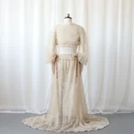 Boho Maternity Photography Dress Two Piece Crochet Knit Maxi Pregnancy Gown Flowy Beach Shower Outfit Maternity Shoot Wear - Image 4