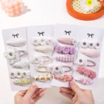 Ins Girls Hair Clips Fabric Hair Clips Children Hair Clips For Infant Gift Daily Wear - Image 6
