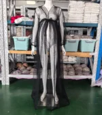 Dot Tulle Maternity Photography Props Long Dress Pregnant Woman Tulle Long Dress For Photo Shoot Session - Image 4