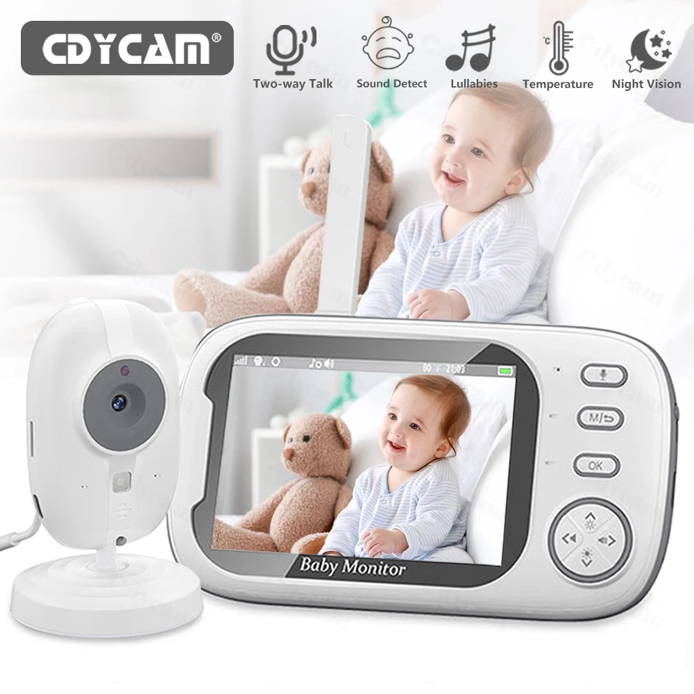 kf-S9e6b18b572c14d7a990c8623b4619ca00 Cdycam New 3.5 inch Wireless Video Monitor Night Vision Temperature Monitoring 2 Way Audio Talk Nanny Security Camera - Image 1