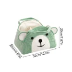 Diaper Organizer Portable Bear Cotton Rope Bin Toddler Diaper Storage Bin For Girls Boys Kids Christmas Shower Party - Image 6
