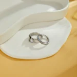 2024 New Fashion Sparkling Wide Face Women's Rings 2pcs/set Delicate Luxury Wedding Party Jewelry Accessories - Image 2