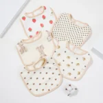 3pcs Newborn Bibs Infant Bib Cotton Burp Cloths Bandana Toddler Kids Boy Girls Feeding Saliva Towel Stuff New Arrivals - Image 3
