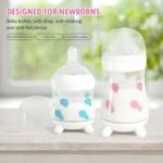 180ML/270ML cute cow shaped anti bloating PP bottle without handle, silicone replacement nipple available for sale - Image 2