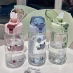 550ml Kids Sippy Cup Water Bottles Creative Cartoon Feeding with Straws and Lids Spill Proof Portable Toddlers Beverage Cups - Image 6