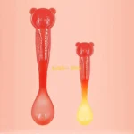 Y4QA Safety Feeding Training Spoon Cutlery Hot Burn Proof Feeding Supplies