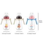 New 0-36 months PP bottle 280ml with handle Breastmilk-like design Soft milk pulling - Image 3