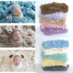 Luxury Newborn Wool Blanket Phorogtaphy Wrap Shaggy Flokati Rug Curly Flokati Rug Wool Carpet for Bebe Newborn Photo Props