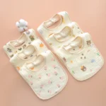 U-shaped Feeding Drool Bib New Infants Soft Cotton Gauze Print Saliva Towel Gauze Burp Cloth For Newborn Toddler Kids Bibs