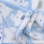 Blanket & Swaddling Newborn Thermal Soft Fleece Blanket Flannel Quilt Infant Bedding Swaddle Wrap Winter Solid Bedding Set - Image 6