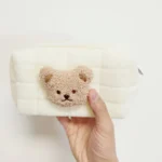 Cute Bear Toiletry Bag Make Up Cosmetic Bags Portable Diaper Pouch Items Organizer Reusable Cotton Cluth Bag for Mommy - Image 3