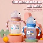 150ml/270ml cartoon bottle, 0-3 years old newborn feeding bottle, drop-proof and leak-proof, food grade safe PP material - Image 2