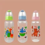 bottle, PP material, without handle, standard mouth and cute pattern, lovely style for baby
