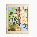 3Pcs Embroidered crib bedding set Crib Sheet Set Nursery Soft Infant Newborn (Comforter Fitted Sheet Crib Skirt) - Image 3