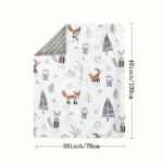 Crystal Fleece Bubble Plush Blanket Animal Print Double Layer Dotted Backing Machine Washable Cozy Toddler Newborn Gift - Image 2