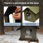 Thermostatic heat cat nest Warm cat sleeping bag closed cat house can be dismantled and washed villa pet supplies - Image 5