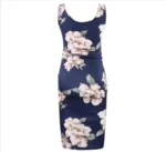 New Fashion Summer Autumn Women's Maternity Sleeveless Dresses Maternity Tank Dress Printed maternity dress Pregnancy Dress - Image 4