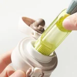 Infant Feeding Bottle Brush Cartoon Cup Lid Multi-Use Cleaning Brush 4XBC - Image 4