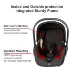 Seats for Newborns Portable Basket with Base Infant Carrier Basket ISOFIX Kids Mother-Kids Light Newborn Multifunctional - Image 3