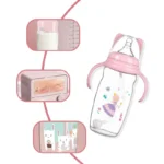 330ml bottle, suitable for water and formula, with handle and lid, easy to hold, unisex feeding bottle - perfect gift - Image 2