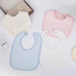 Solid Cotton Bibs Korean Absorbent Saliva Towel Infant Feeding Burp Cloths Waterproof Scarf Snap for Infant Boys Girls - Image 6