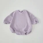 INS 0-18M Newborn Infant Girl Boy Sweatshirt Romper Toddler Long Sleeve Basic Cotton Oversize Rompers Clothes Jumpsuit - Image 2
