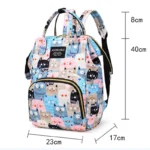 Cartoon Print Mommy Backpack Large Capacity Bottle Storage Bags Diaper Bag Fashion Women's Backpack Maternity Bag New - Image 4