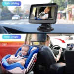1080P Car Mirror Car Camera Night Vision Safety Car Seat Mirror Cameras Monitored Mirrors with Wide Crystal Clear View - Image 2
