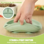 1PCS Sucker Silicone Dining Plate BPA Free Children Dishes Suction Toddle Training Tableware Kids Feeding Bowls Stuff - Image 4