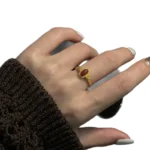 French retro red zircon ring women's niche medieval vintage ring fashion light luxury high-end jewelry - Image 5