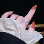 Fashion Cross Finger Ring Jewelry Exquisite Zircon Geometric Rings Elegant Women's Opening Adjustable Daily Work Rings - Image 3