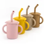 1PC Kids Learn to Drink Cup Portable Cartoon Learning Feeding Straw Cup Food Grade Silicone Water Bottle Children's Tableware - Image 3