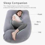 Pregnant Women Side Lying Waist Support Abdomen Pillow Pregnancy Cushion Pillows for Bedroom Backrest Sleeping Body Long Neck - Image 5