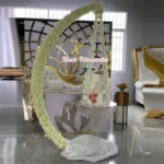 New Luxury Clear Acrylic Crystal Chandelier Style Drape Suspended Cake Stand Dessert Rack for Shower Wedding Decoration - Image 6