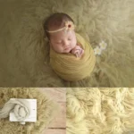 120x150CM Newborn Photography Flokati Props Photo Pure Greek Wool Blanket Boys Girls Photoshoot Big Background Accessories - Image 4