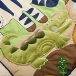 3Pcs Embroidered crib bedding set Crib Sheet Set Nursery Soft Infant Newborn (Comforter Fitted Sheet Crib Skirt) - Image 4