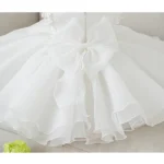 White Beading Girl Baptism Dress Appliques Lace Holy Communion Toddler Birthday Party Wedding Wear Infant Christening Dress - Image 4