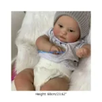 090B Reborns Doll Simulation Silicone Doll Toy Reborns Doll Diaper Cloth Body Vinyl Kids Diaper Girl Dolls - Image 6
