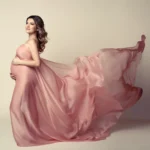 Sexy Transparent Maternity Dress Photoshoot Shower Dresses Photography Pregnant Clothes Babyshower Shooting Clothing - Image 4